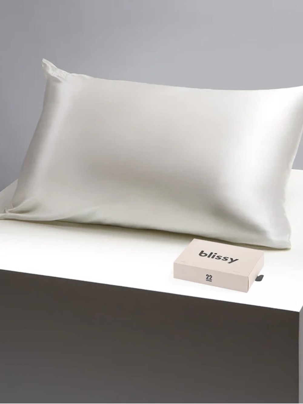 Blissy King Size Silk Pillowcase in White